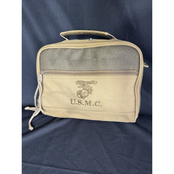 US Marines Military U.S.M.C. Travel Bag/Hygiene Bag Sandpiper of California VTG - Picture 1 of 7